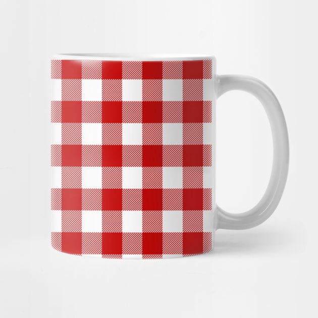 Red and White Pin Check Gingham by squeakyricardo